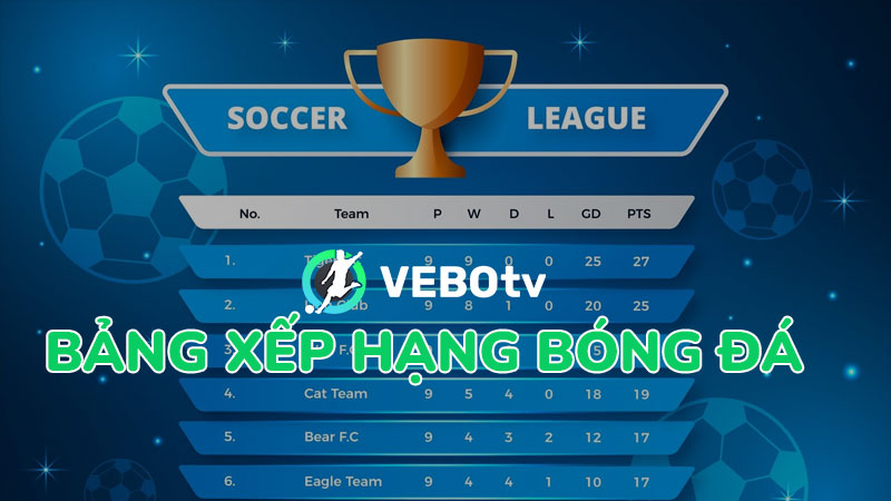 Khám Phá Bảng Xếp Hạng Bóng Đá Mới Nhất 2025 - Cập Nhật Nhanh Tại VeboTV
